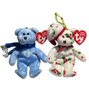 Ty Beanie Babies 1998 Jingle Beanies & 1999 Holiday Set Of 2 Collectible Plush B